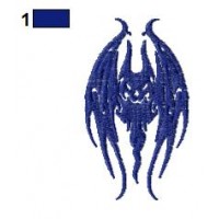Bat Embroidery Design 05